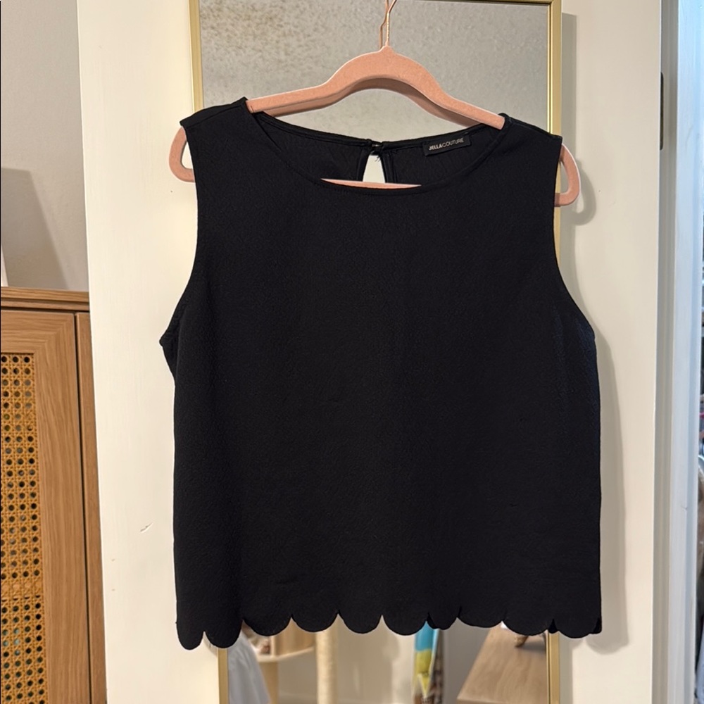 Jella Couture Black Sleeveless Crop Top